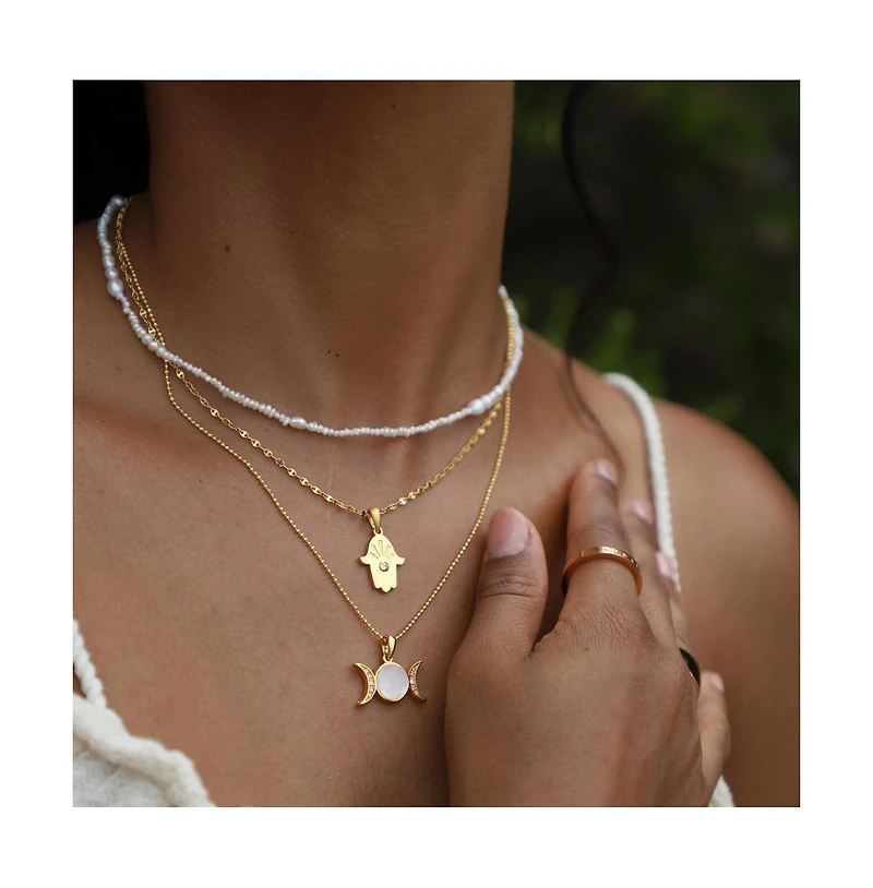 Mantra Journey Pearl Chain sterling silver