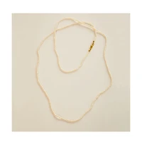 Mantra I Am Abundant Pearl Chain sterling silver