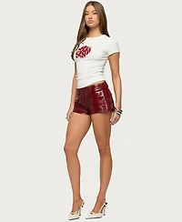 Edikted Women's My Sweet Strawberry Button T Shirt