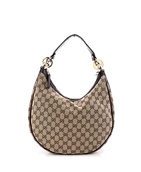 Pre-Owned Gucci Medium Twins Hobo Gg Canvas