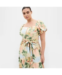 City Chic Women's Laurena Sardinia Print Maxi Dress