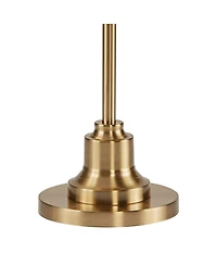 360 Lighting Dyna 58" High Antique Brass and Bell 2-Light Floor Lamp