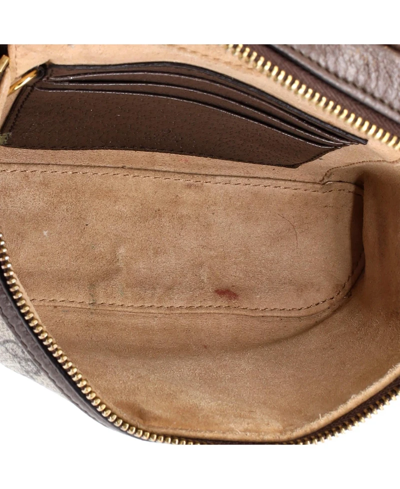 Pre-Owned Gucci Small Ophidia Chain Belt Bag Gg Coated Canvas