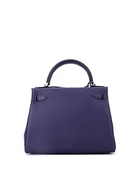 Pre-Owned HERMES Kelly 28 Handbag Verso Evercolor with Palladium Hardware