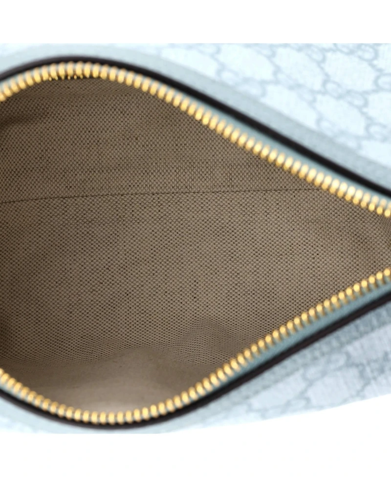 Pre-Owned Gucci Super Mini Ophidia Zip Shoulder Bag Gg Coated Canvas