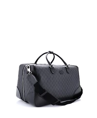 Pre-Owned Gucci Large Interlocking G Patch Duffle Bag Gg Coated Canvas