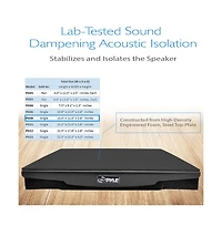 Pyle Speaker Isolation Pads - 13 x 11 x 2.6 inches - Acoustic Noise Isolation Platform