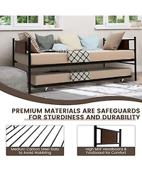 Gouun Metal Daybed with Trundle