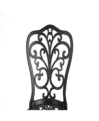 Clihome Patio Bistro Sets 3 Piece Outdoor Cast Aluminum Set