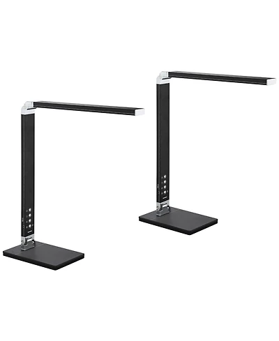 360 Lighting Jett 16 1/2" High Small Modern Desk Lamps Set of 2 Usb Port Night Light Led Home Office Charging