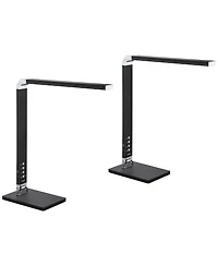 360 Lighting Jett 16 1/2" High Small Modern Desk Lamps Set of 2 Usb Port Night Light Led Home Office Charging