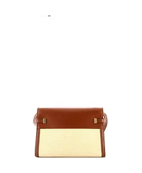 Pre-Owned Saint Laurent Medium Manhattan Shoulder Bag Woven Raffia with Leather