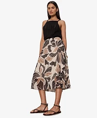 Sanctuary Women's Nostalgia Pleated Polyester Midi Skirt