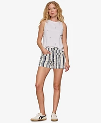 Sanctuary Women's Campari Embellished Crewneck Cotton Tank Top