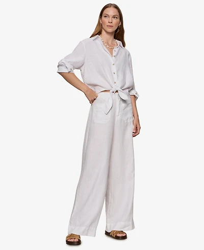 Sanctuary Women's Tie-Front Long-Sleeve Shirt