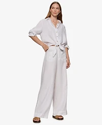 Sanctuary Women's Tie-Front Long-Sleeve Shirt