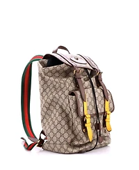 Pre-Owned Gucci Large Courrier Soft Backpack Gg Coated Canvas