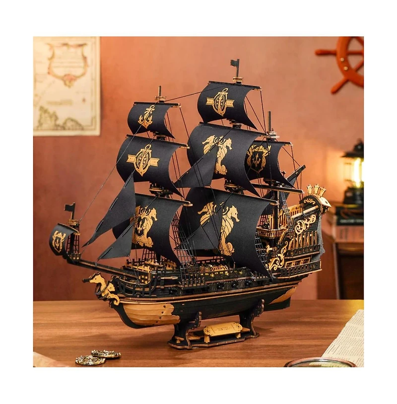 Flash Popup 3D Puzzle Pirate Ship Seahorse 603pcs Diy