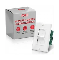 Pyle Dual-Channel Passive Volume Controller for Home Audio with Easy Connectivity, Compatible with All Speakers and Devices