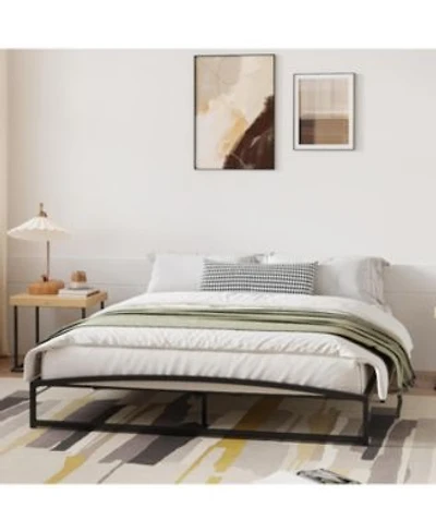 Gaomon Metal Bed Frameplatform Bed Frame With Arch Design10 Inch Heavy Duty Strong Support Slatssturdy Mattress Foundationeasy Assembly