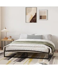 Gaomon Metal Bed Frameplatform Bed Frame With Arch Design10 Inch Heavy Duty Strong Support Slatssturdy Mattress Foundationeasy Assembly