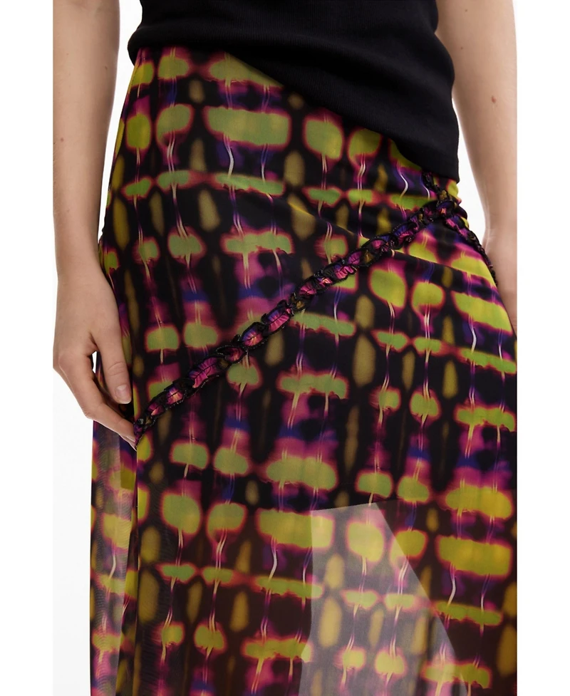 Desigual Women's Asymmetrical printed skirt