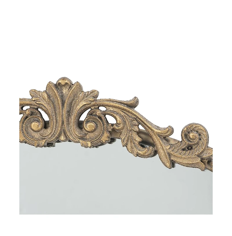 Busdays 30" x 32" Round Mirror, Wall Mounted Mirror with Metal Frame for Bathroom Living Room