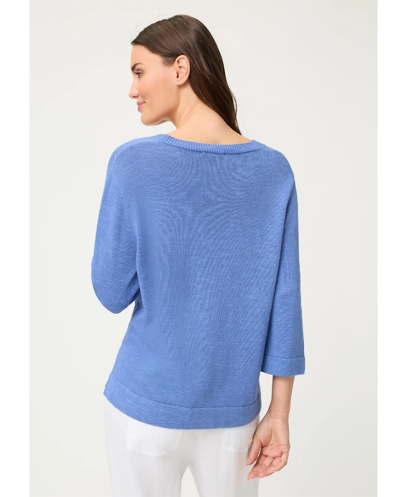 Olsen Women's Solid V-Neck Sweater