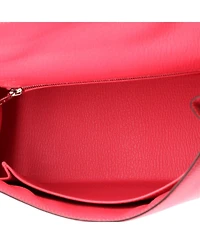 Pre-Owned HERMES Kelly 25 Handbag Pink Chevre Mysore with Palladium Hardware