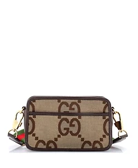 Pre-Owned Gucci Mini Camera Bag Jumbo Gg Canvas