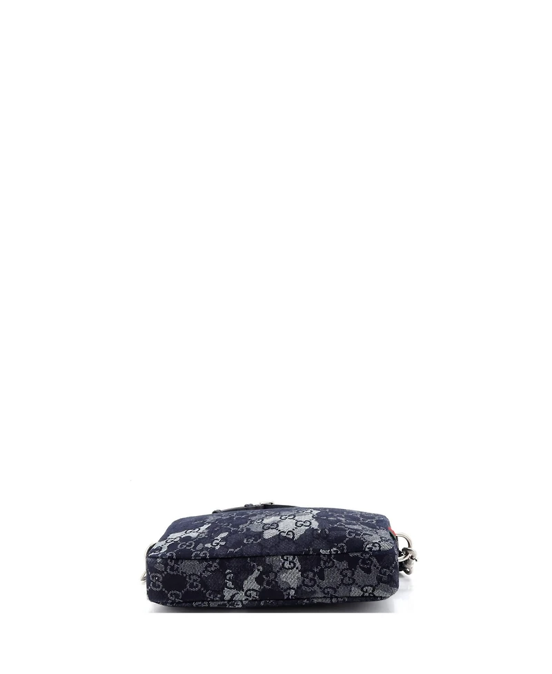Pre-Owned Gucci Convertible Crossbody Bag Camouflage Gg Denim