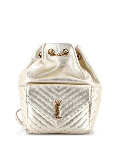 Pre-Owned Saint Laurent Joe Backpack Matelasse Chevron Leather