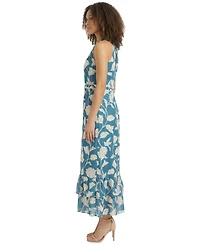 Maggy London Women's Halter Neck Tiered Maxi Dress