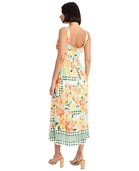 Maggy London Women's Square Neck Printed Dress
