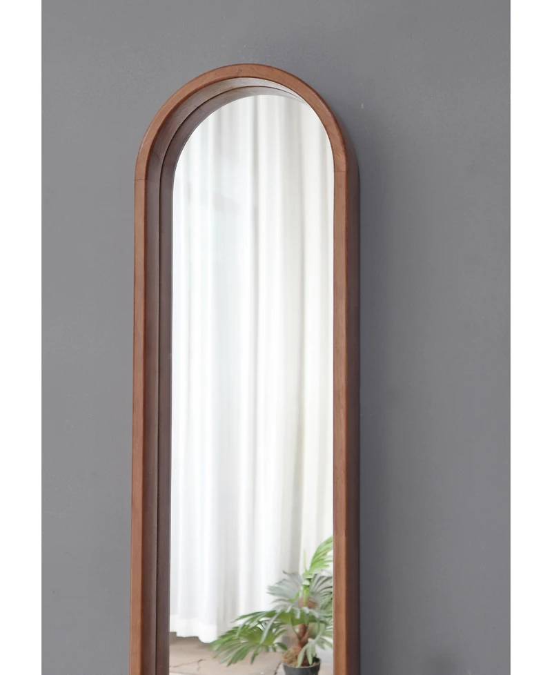 Busdays 9.5x2x47.2" Decorative Rubber Frame Mirror with Elongated Oval Frame