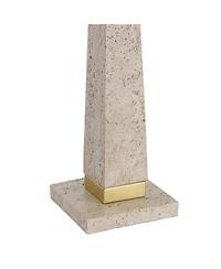 360 Lighting Lorena 29 1/4" Tall Modern Coastal End Table Lamp Pull Chain Sandstone Brass Finish Metal Single Living Room Bedroom