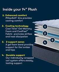 Serta Dream Haven 14" Plush Tight Top Mattress, Queen