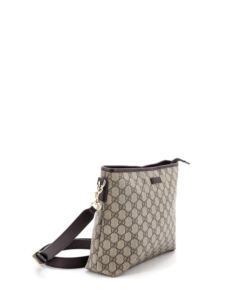 Pre-Owned Gucci Medium Zip Top Messenger Bag Gg Coated Canvas