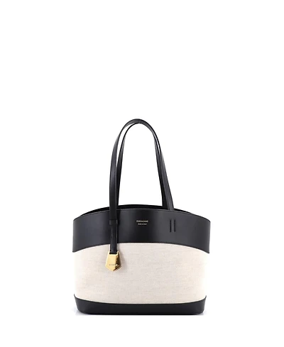 Pre-Owned Salvatore Ferragamo Small Charming Tote Canvas with Leather