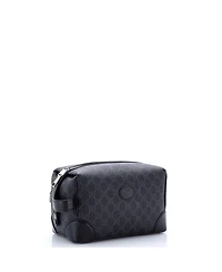 Pre-Owned Gucci Interlocking G Patch Toiletry Case Gg Coated Canvas with Leather