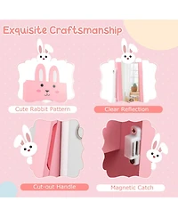 Gouun Princess Vanity Table and Chair Set with Jewelry Armoire and Mirror