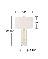 360 Lighting Sabina 27 1/2"H Textured Pearlescent Cylinder Table Lamp Set