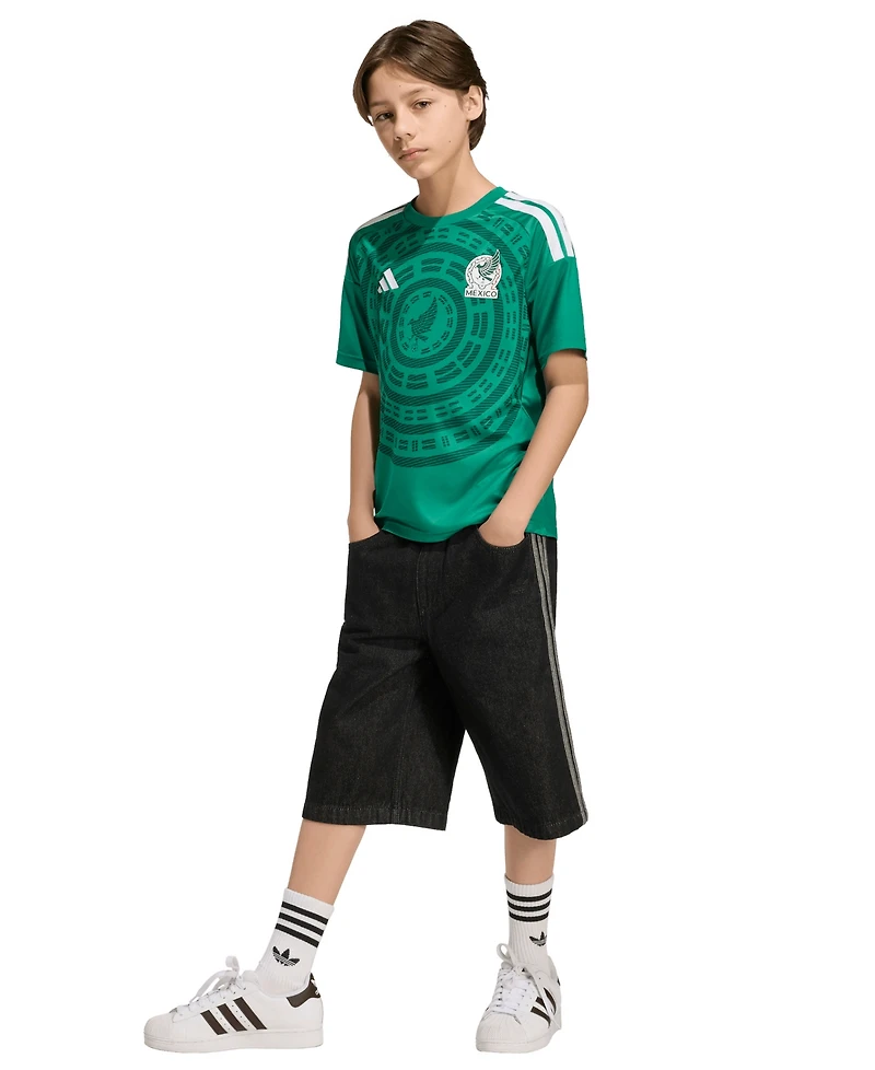 adidas Big Boys' and Girls' Mexico 26 Home Fan Short-Sleeve Jersey