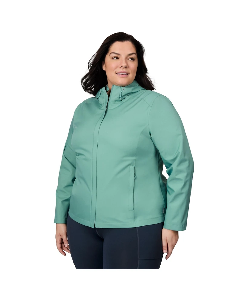 Free Country Plus Size X2O Packable Rain Jacket
