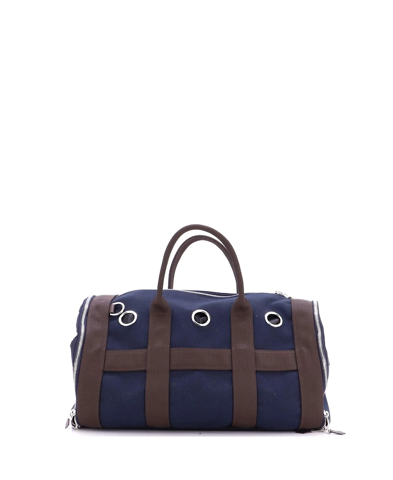 Pre-Owned HERMES Carrying Dog Bag Canvas