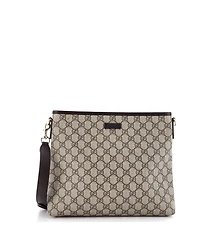 Pre-Owned Gucci Medium Zip Top Messenger Bag Gg Coated Canvas