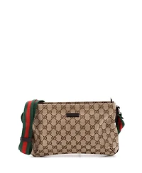 Pre-Owned Gucci Small Web Strap Messenger Bag Gg Canvas