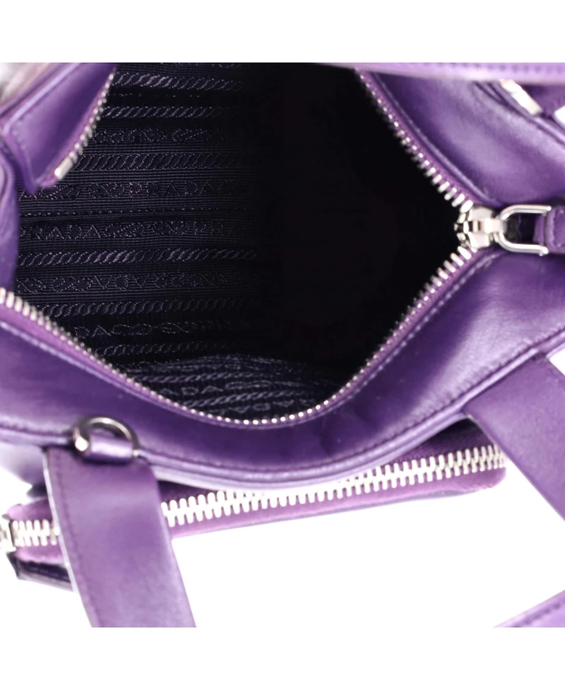 Pre-Owned Prada Mini Convertible Triangle Pocket Shopping Tote Nappa Leather