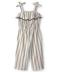 Carter's Girls' 2T-5T Striped Ruffle Jumpsuit