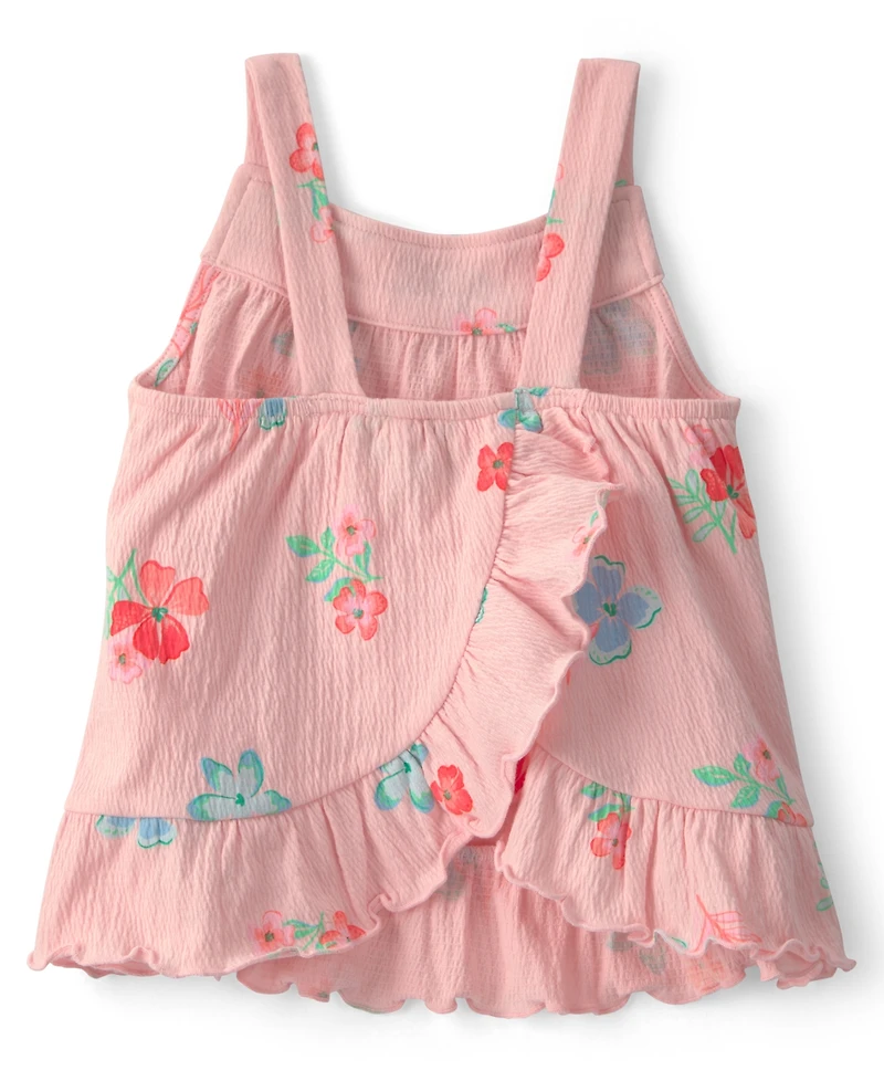Carter's Girls' 2T-5T Floral Ruffle Top and Shorts, 2-Piece Set